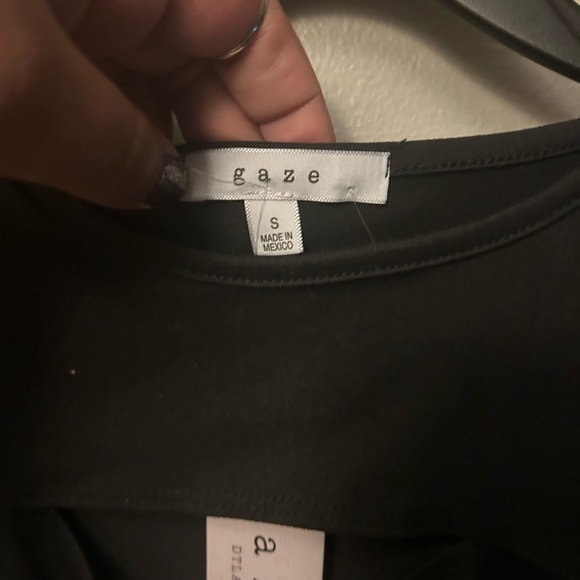 Gaze shirt - black peekaboo long sleeve NWT - Picture 4 of 9